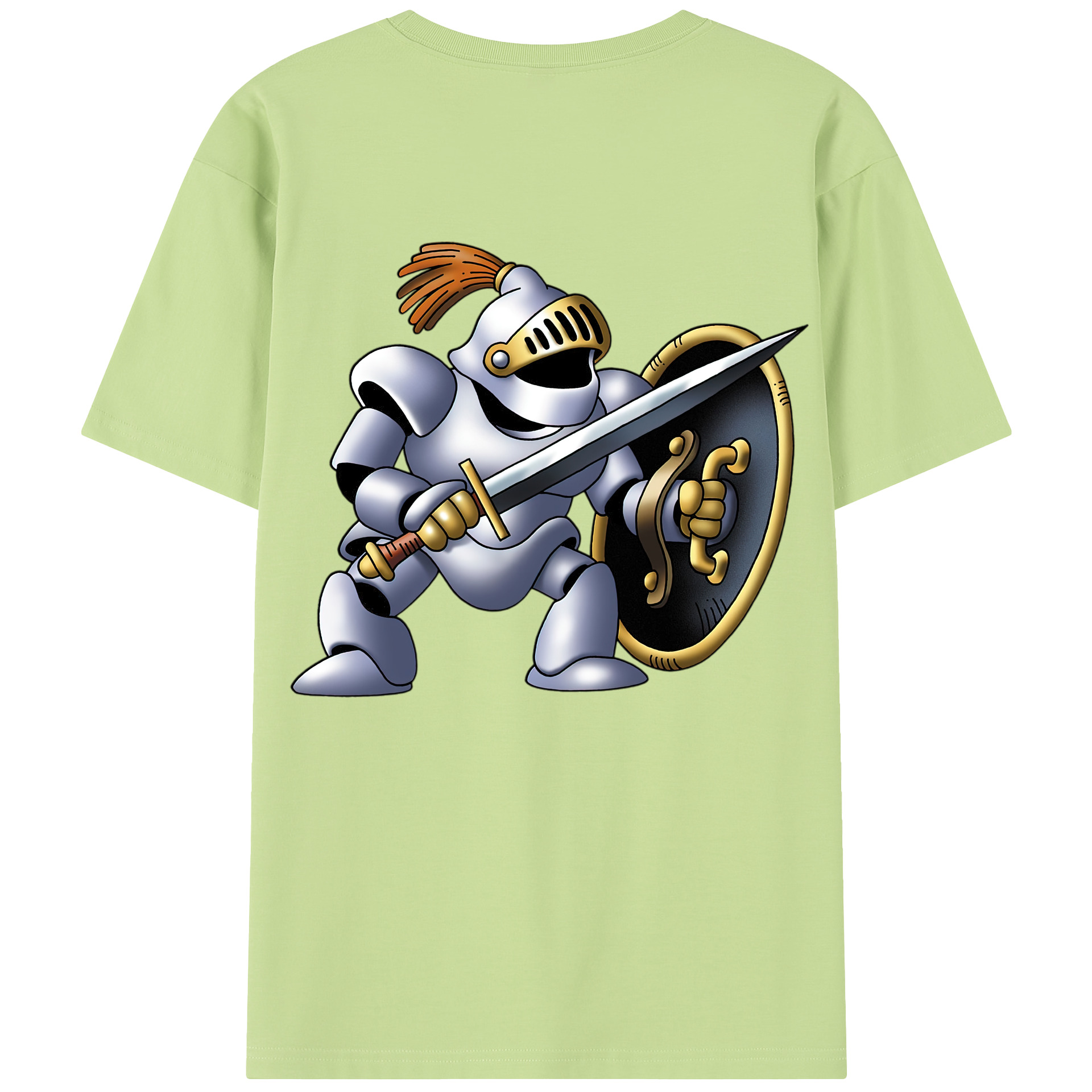 （画像用） ドラゴンクエスト Doragon Kuesuto Dragon Quest 綿100％半袖Tシャツ（背面プリント）
